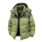 Men's Winter Thickened Cotton-Padded Jacket with Fleece Warm Cold-Proof 2025 Trendy Cotton-Padded Coat for Men