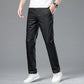 New Summer Cosy Soft Bamboo Fiber Straight Suit Pants Men Business Stretch Thin Navy Blue Casual Trousers Male Large Size 40 42